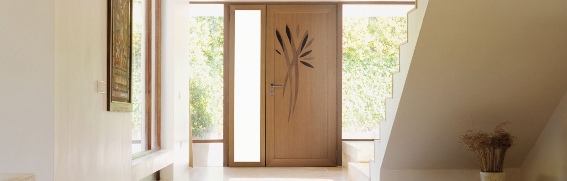 Porte-entrée-pvc Portes d'entrée PVC imitation bois design
